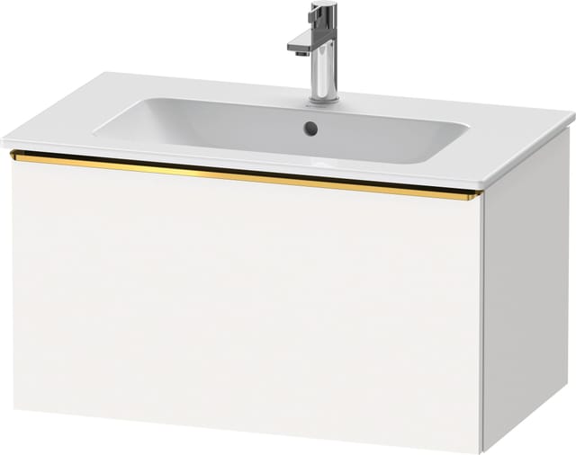Duravit Waschtischunterschrank D-Neo 81x46,2cm, g pol/weiß ma, 1 Ausz., wandhängend
