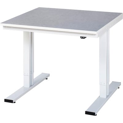 RAU Werktisch adlatus 300 elektrisch höhenverstellbar Linoleum-/Universal-Platte 1000 mm x 1000 mm