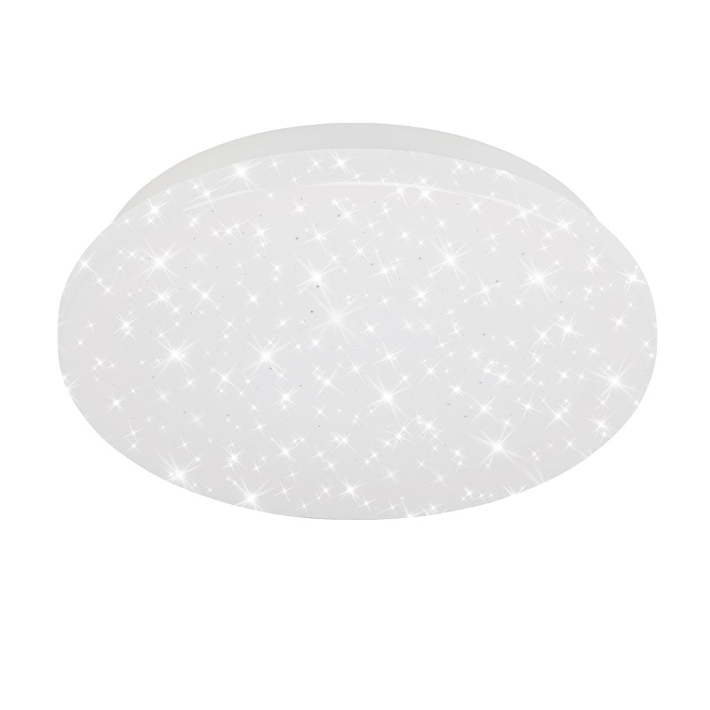 Briloner - Led Deckenleuchte Deckenlampe Sternendekor 8 W Weiß Metall Ø22cm