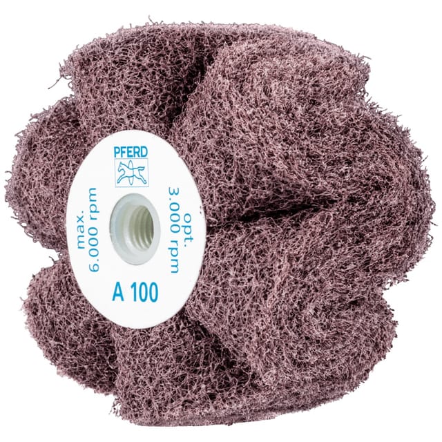 PFERD TOOLS POLINOX Vlies-Schleifrad PNG Ø 100x50mm Gewinde M14 A100 für Feinschliff und Finish