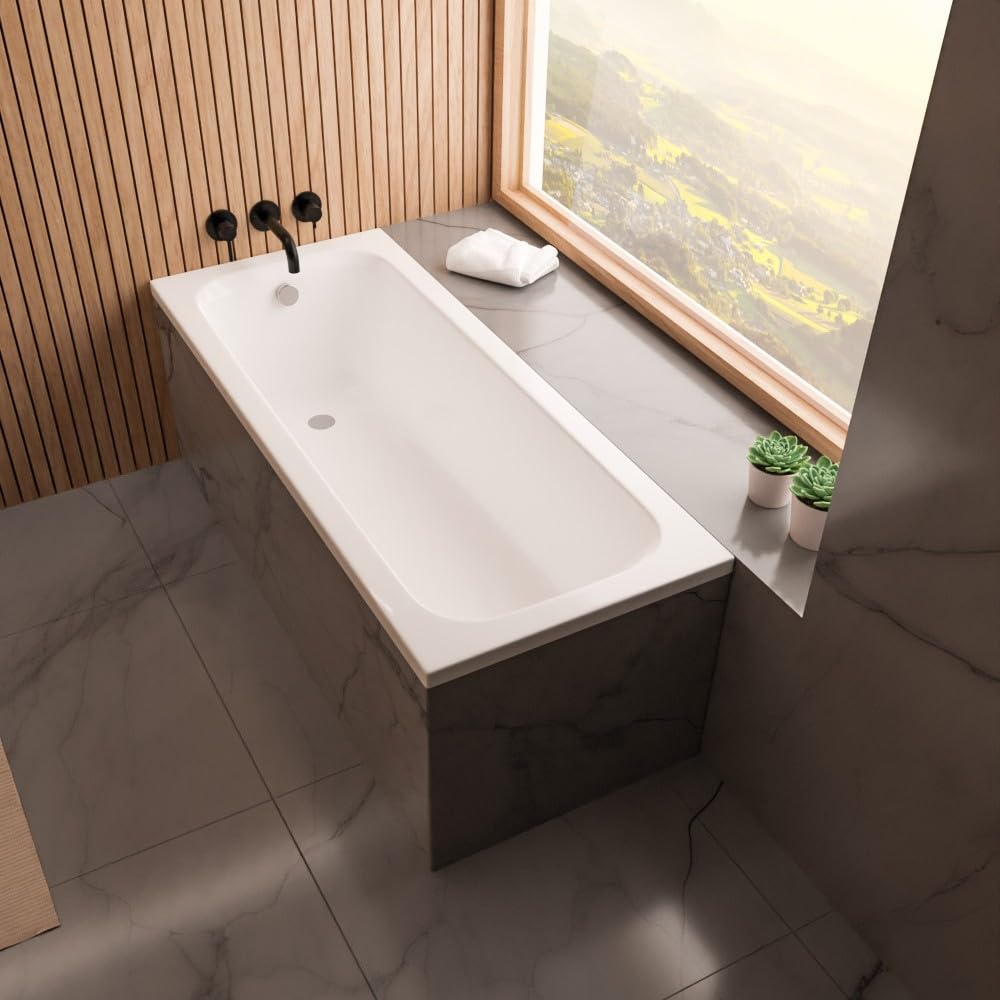 Ecolam Badewanne Pola 150x70 Cm Styroporverkleidung Zum Verfliesen Acrylwanne Rechteck Ablauf Füße