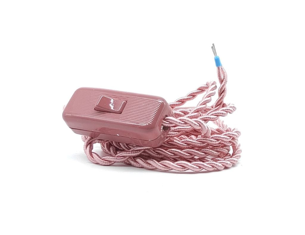 Twisted-kabel Mit Schalter Und Stecker Rosa
