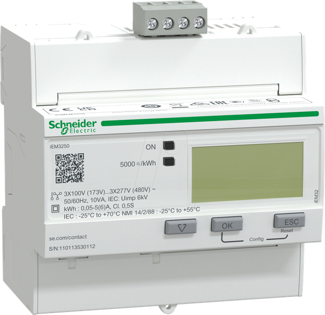 Schneider Electric Energiezähler IEM3250 3P+N 5A Modbus A9MEM3250
