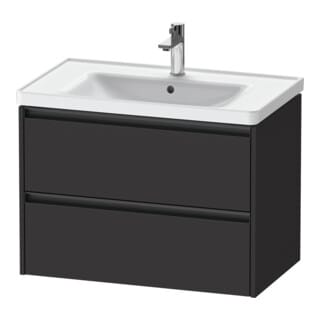 Duravit Waschtischunterschrank Ketho.2 78,4x45,5cm, graph matt, 2 Schub., wandhängend