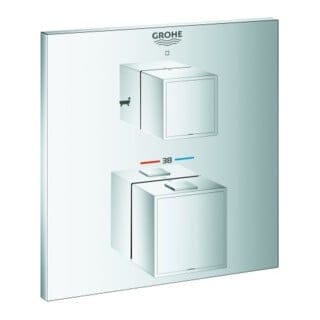 Grohe Fertigmontageset Grohtherm Cube UP-Wannen-Thermostat, m int. 2-W.-Umstg., chrom