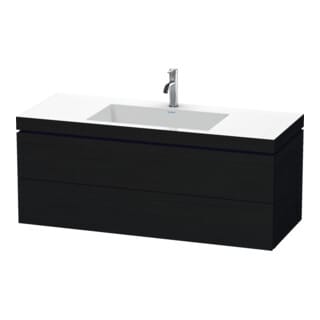 Duravit Waschtischunterschrank c-bonded L-Cube 120x48cm, 1 HL, Ei sw, 2 Schubkästen
