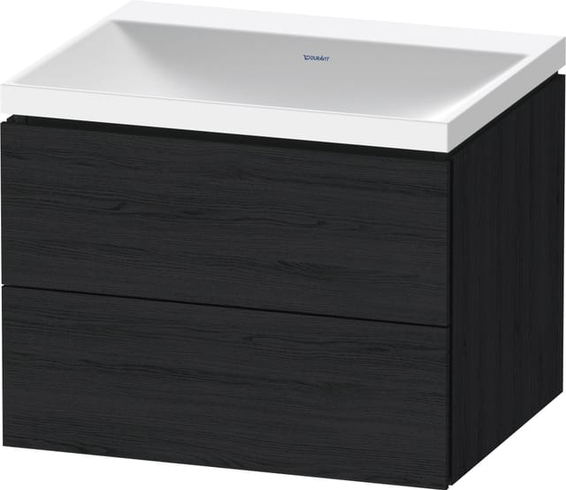 Duravit Möbel-Set L-Cube 60x48x48cm, o. Hahnl., Ei sw, 2 Schub.