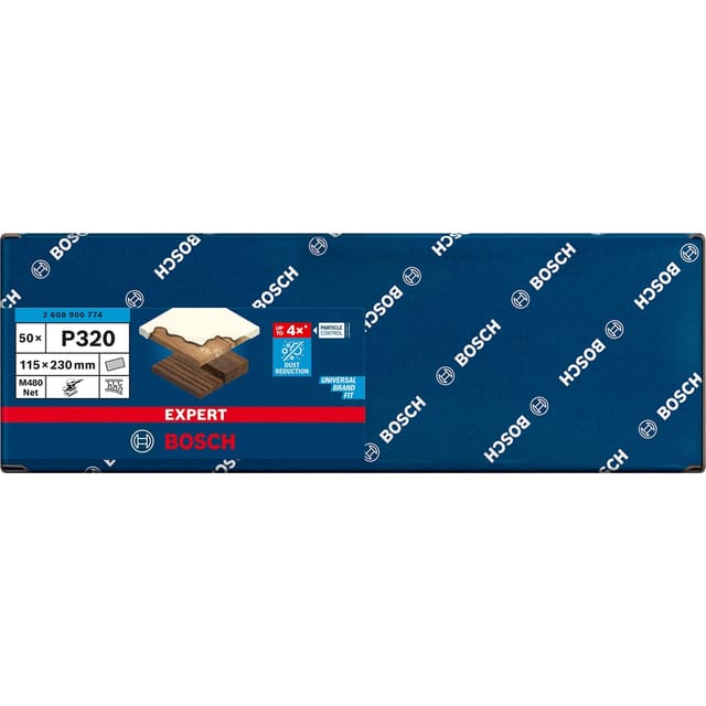 Bosch Expert M480 Schleifnetz für Schwingschleifer, 115 x 230 mm, G 320