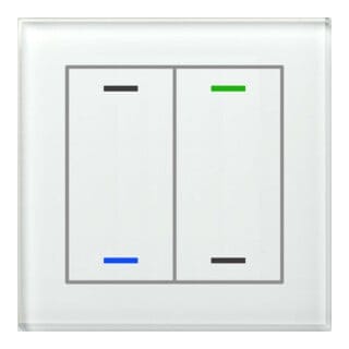 MDT technologies Glastaster II Light 2-fach RGBW, weiß, neutral BE-GTL2TW.01