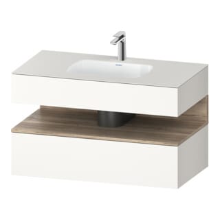 Duravit Einbauwaschtisch-Möbel-Set Qatego 100x55x60cm, E Ma/w m, Kon-WTU, Nischenb