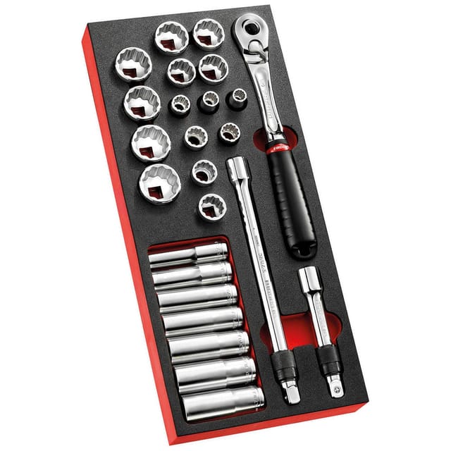 Facom Modul - Steckschlüssel 1/2Z, 26-tlg
