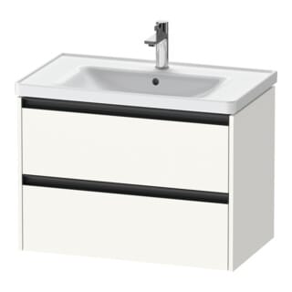 Duravit Waschtischunterschrank Ketho.2 78,4x45,5cm, we. matt, 2 Schub., wandhängend