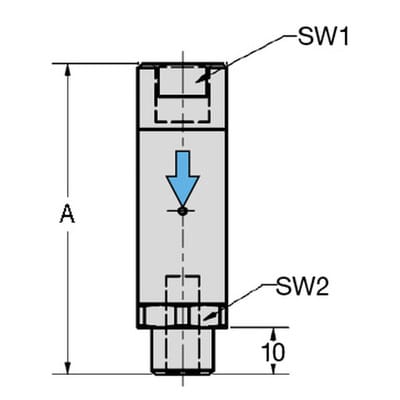 Riegler Inline-Druckregler, IG/AG, mit Sekundärentlüftung, G 1/4, 6 bar
