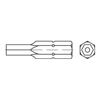 Bits f. ISK Aufn. SW 1/4 m. Zapfen SW 2 f. M 3 + M 3,5 S