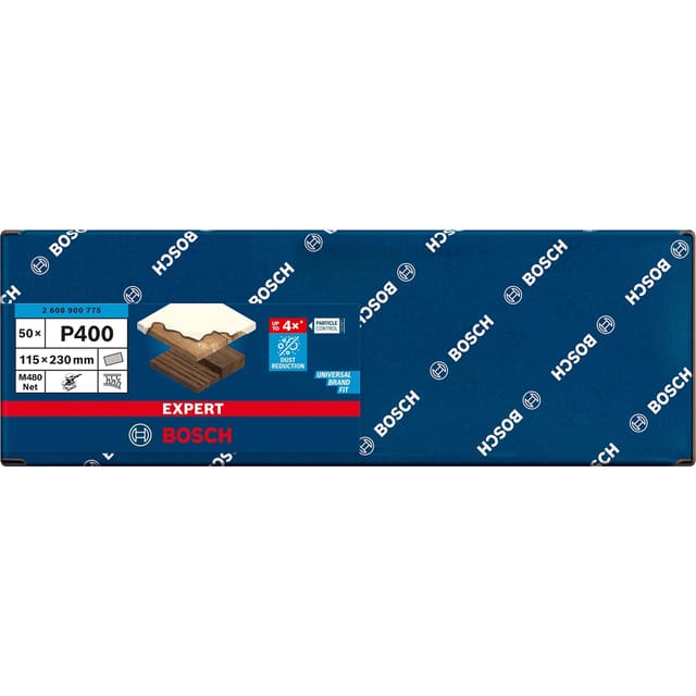 Bosch Expert M480 Schleifnetz für Schwingschleifer, 115 x 230 mm, G 400