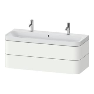 Duravit Möbelwaschtisch Happy D.2 Plus 117,5x49cm, 2 Schubk., weiß seidenmatt