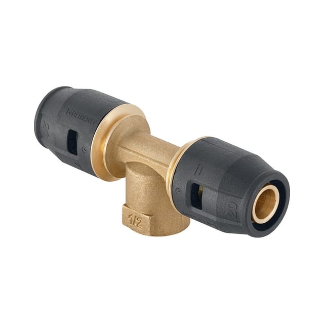 Geberit T-Stück PushFit d= 25x25mmxRp 3/4, mit IG, Messing