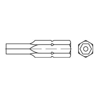 Bits f. ISK Aufn. SW 1/4 m. Zapfen SW 2,5 f. M 4 S