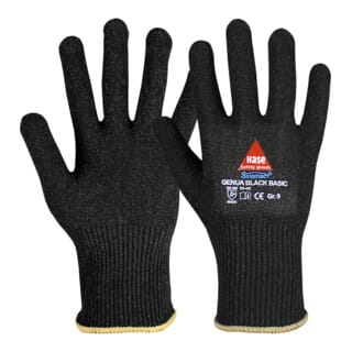 Hase Sicherheitshandschuh Genua Black Basic OekoTex schnittfest Gr. 7