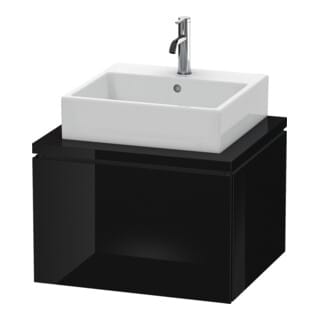 Duravit Waschtischunterschrank L-Cube 62x54,7cm, sw hgl, für Konsole, 1 Auszug