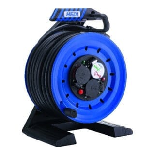 HEDI Vollkunststoff- Kabeltrommel 30m Stecker-Typ E H07RN-F 3G2,5