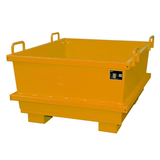 Bauer Südlohn Universalcontainer UC 1000, lackiert, Gelborange