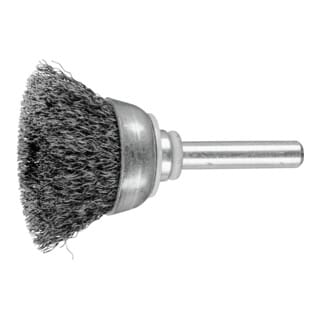 PFERD TOOLS Topfbürste ungezopft TBU Ø30mm Schaft-Ø6 mm Stahl-Draht-Ø0,20