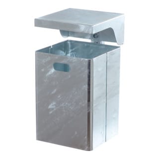 Schake Abfallbehälter 40l, H 440 mm x B 310 mm x T 310 mm, beschichtet, RAL 6005