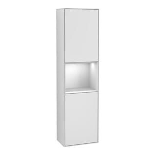 V&B Hochschrank Wandbeleuchtung Finion 41,8x151,6cm, l, Rg wh. m Lac, wh. m Lac