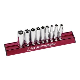 Kraftwerk Zoll-Stecknusssatz lang MAGALU 1/4", 9-tlg.