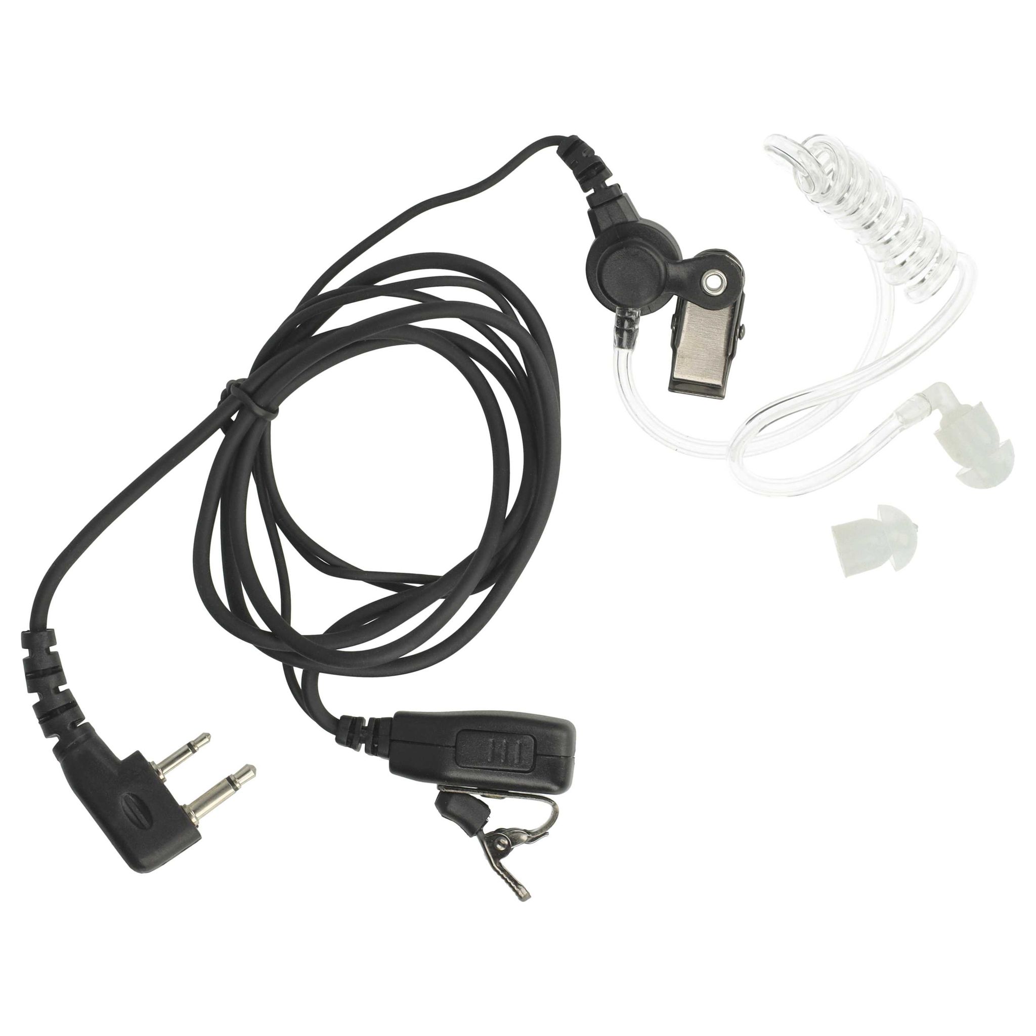 Vhbw Headset Kompatibel Mit Tti Tx-446 Funkgerät - Schwarz, Transparenter Akustikschlauch