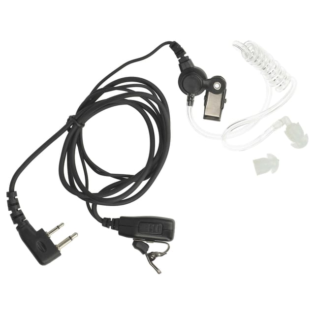 Vhbw Headset Kompatibel Mit Tti Tx-446 Funkgerät - Schwarz, Transparenter Akustikschlauch