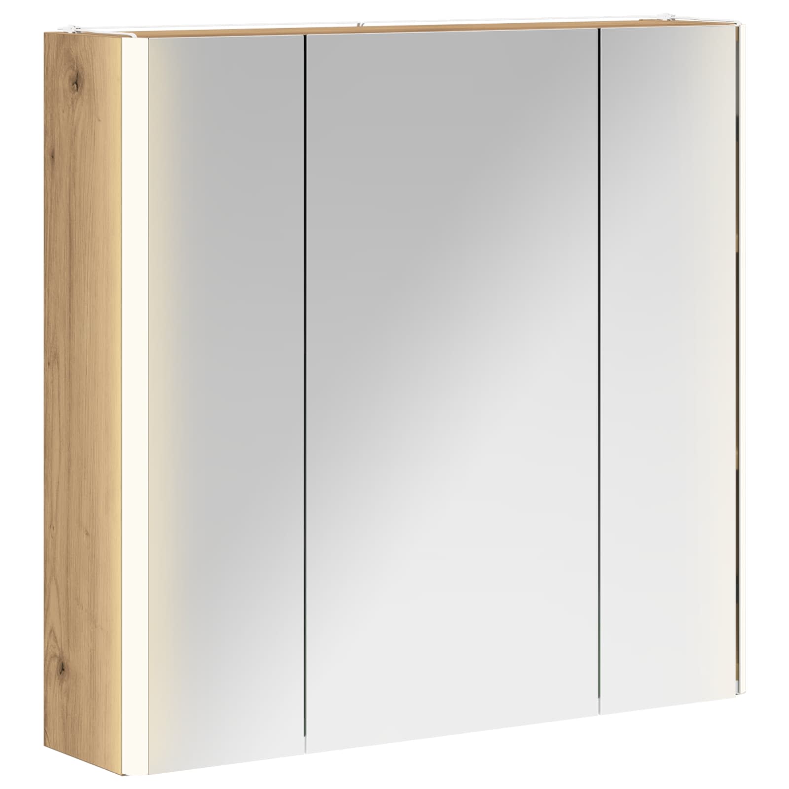 Vidaxl Bathroom Mirror Cabinet Artisian Oak 63.5 X 15.5 X 60.5 Cm