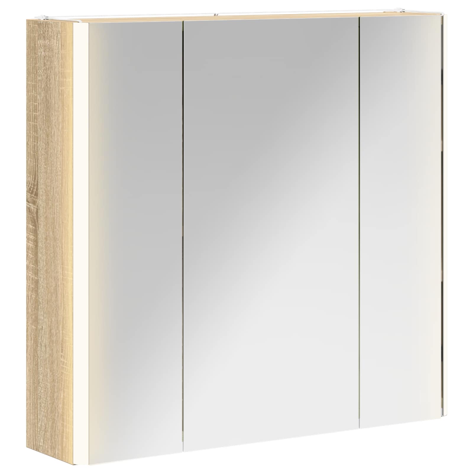 Vidaxl Bathroom Mirror Cabinet Sonoma Oak 63.5 X 15.5 X 60.5 Cm