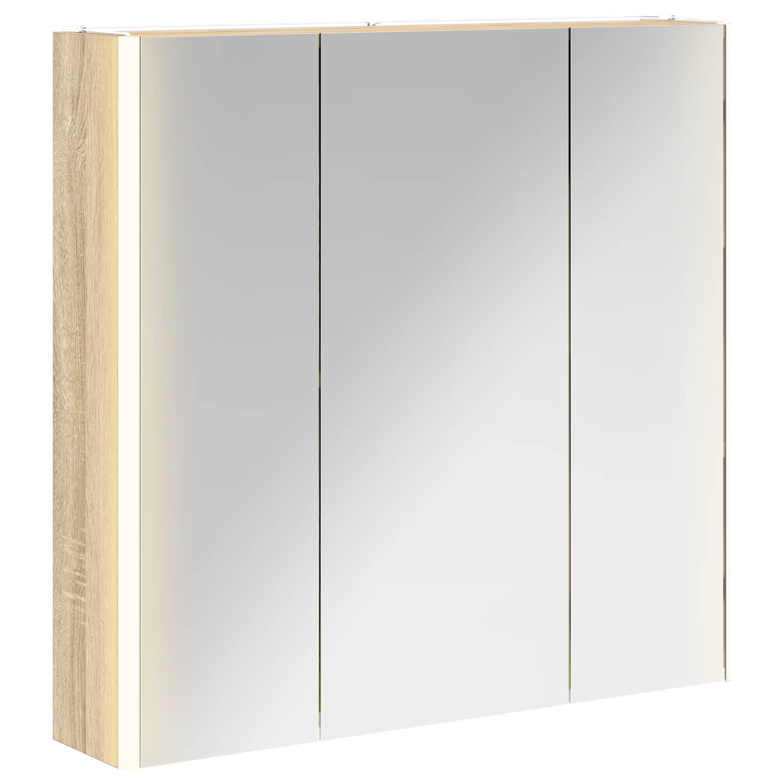 Vidaxl Bathroom Mirror Cabinet Sonoma Oak 73.5 X 15.5 X 70 Cm