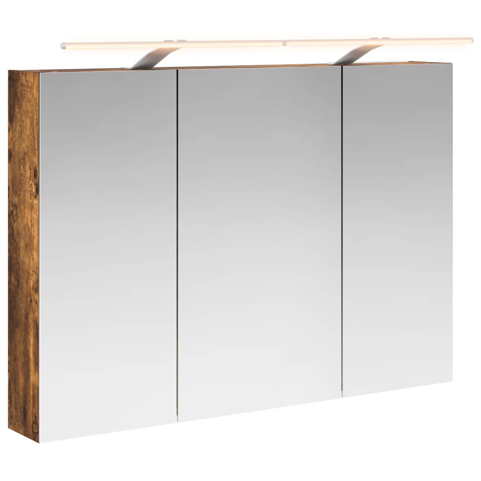 Badezimmerspiegelschrank Räuchereiche 100 X 14,5 X 70 Cm Vidaxl