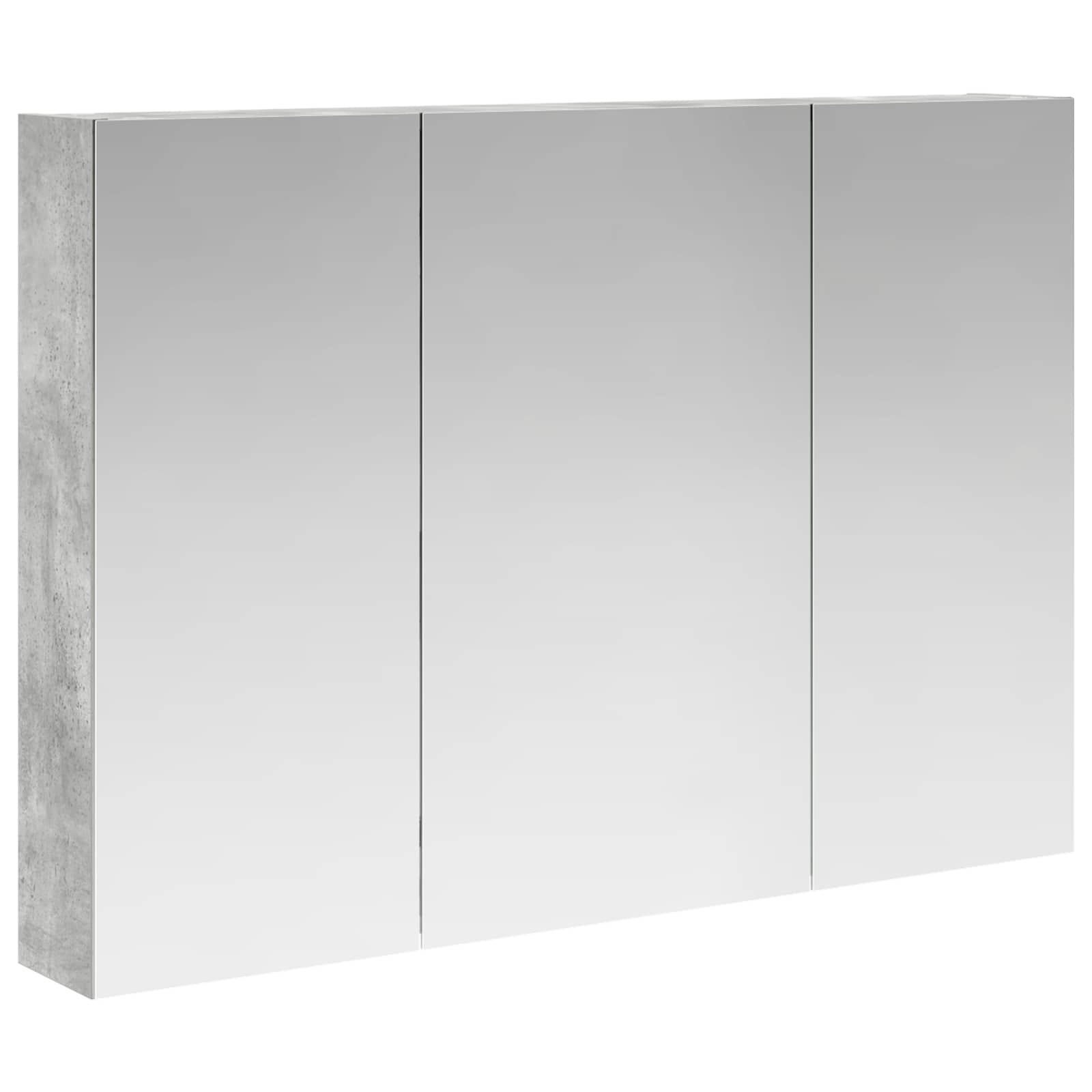 Vidaxl Bathroom Mirror Cabinet Concrete Grey 100 X 14.5 X 70 Cm