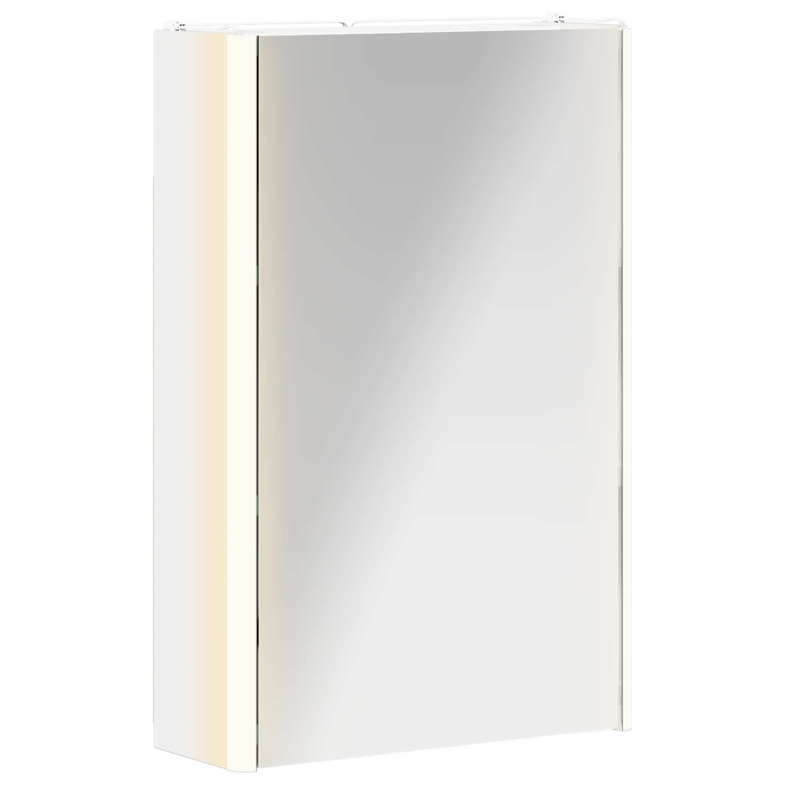 Vidaxl Bathroom Mirror Cabinet White 33 X 11.5 X 50 Cm Engineered Wood