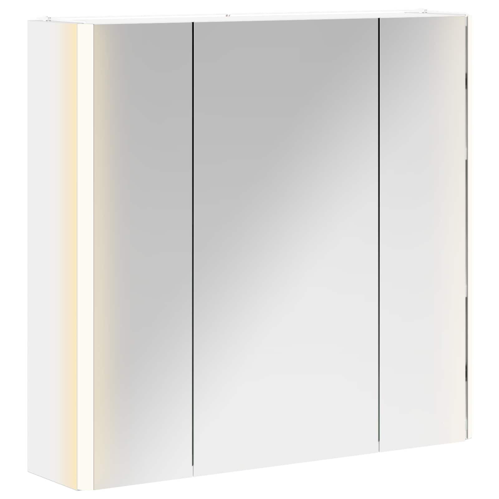 Vidaxl Bathroom Mirror Cabinet White 63.5 X 15.5 X 60.5 Cm
