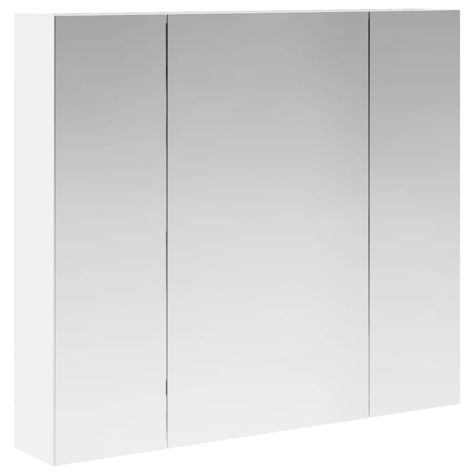 Vidaxl Bathroom Mirror Cabinet White 80 X 14.5 X 70 Cm Engineered Wood