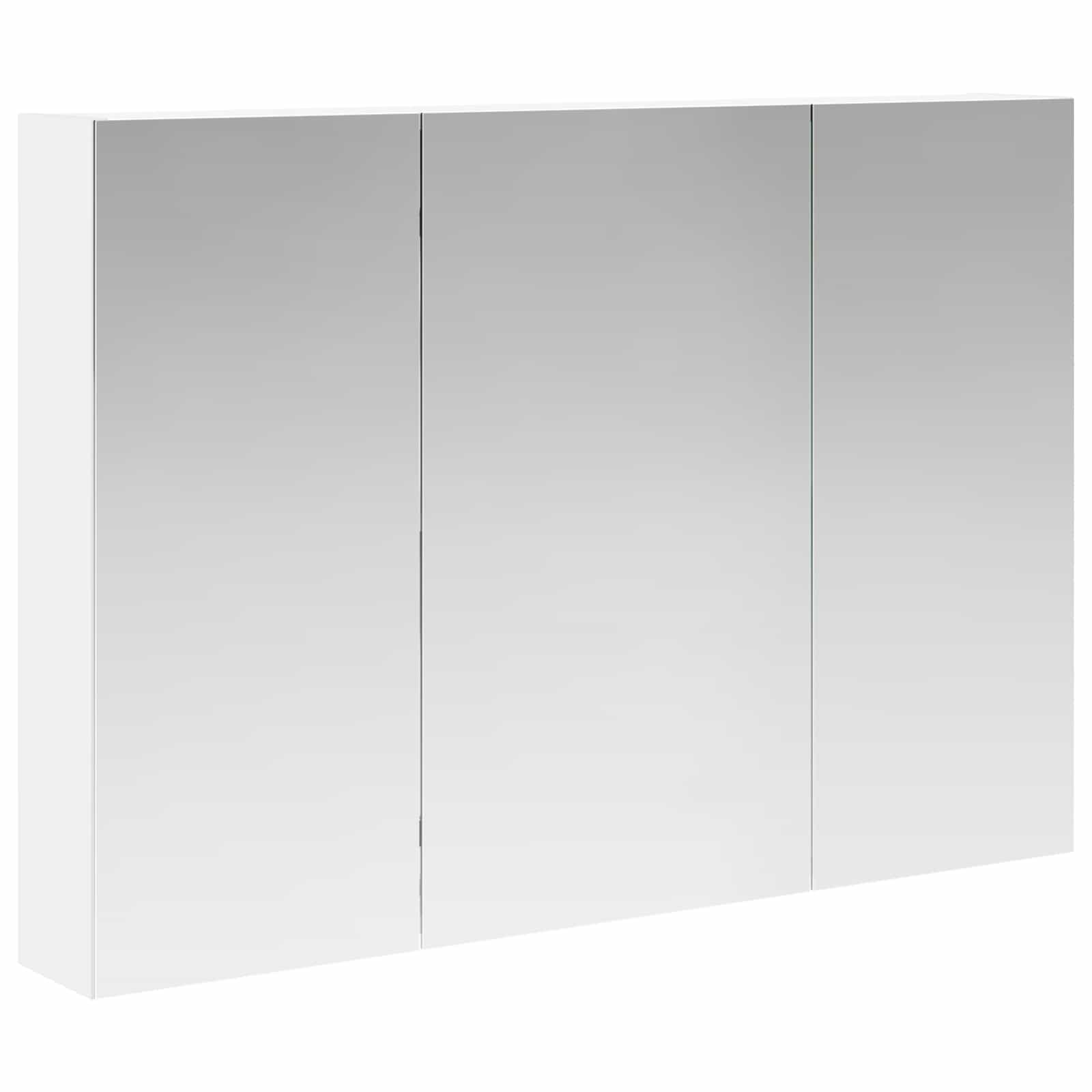 Vidaxl Bathroom Mirror Cabinet White 100 X 14.5 X 70 Cm