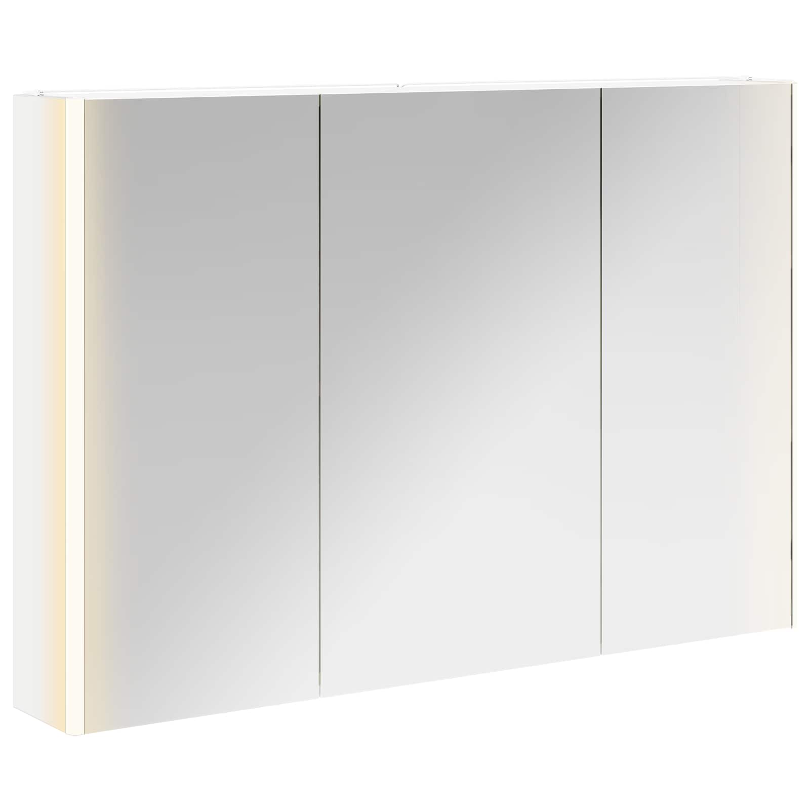 Vidaxl Bathroom Mirror Cabinet White 103.5 X 15.5 X 70 Cm