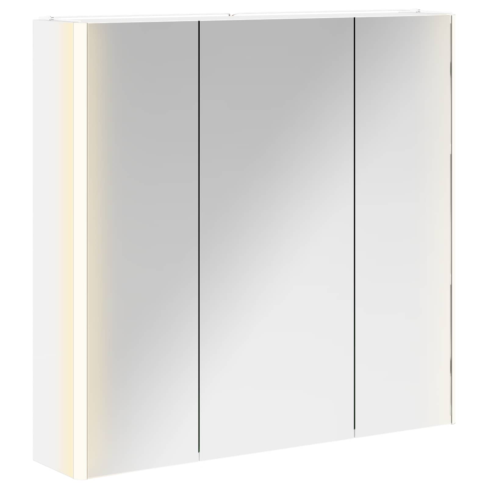 Vidaxl Bathroom Mirror Cabinet White 73.5 X 15.5 X 70 Cm