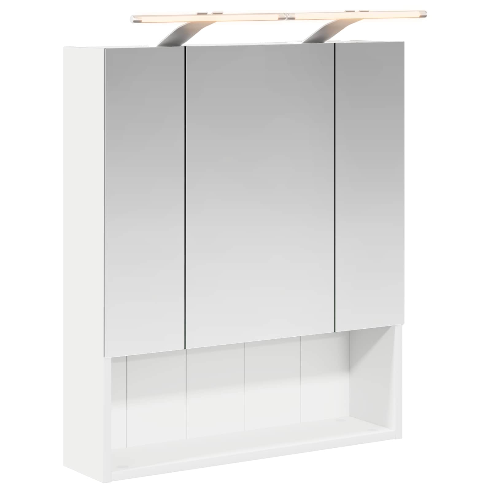 Badezimmerspiegelschrank Weiß 60 X 14,5 X 70 Cm Holzwerkstoff Vidaxl