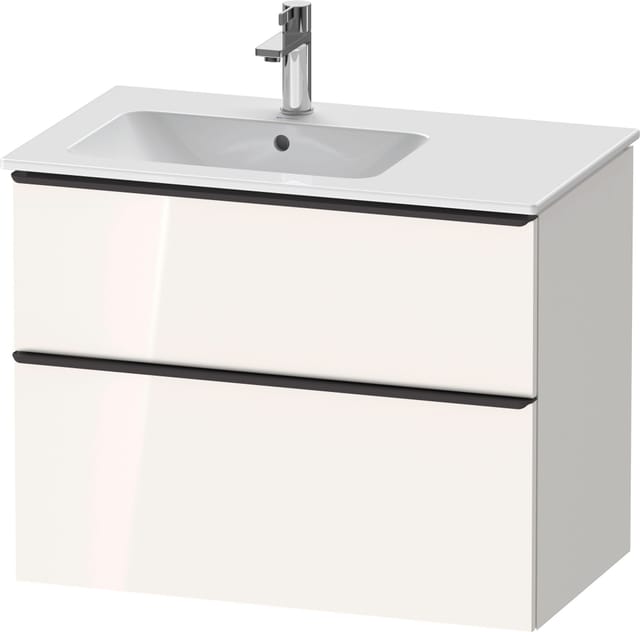 Duravit Waschtischunterschrank D-Neo 81x46,2cm, 1 Kast, B L, schwarz/weiß hgl