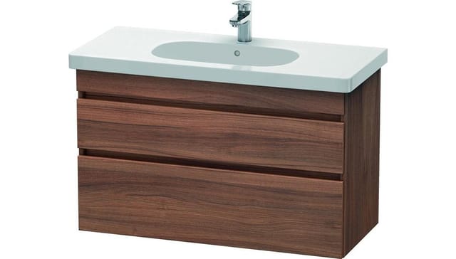 Duravit Waschtischunterschrank DuraStyle 100x45,3cm, Nussb Nat, 2 SchKa., wandhängend