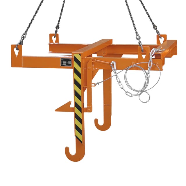 Bauer Südlohn Kipptraverse für Baustoffbehälter BBT, lackiert, Gelborange