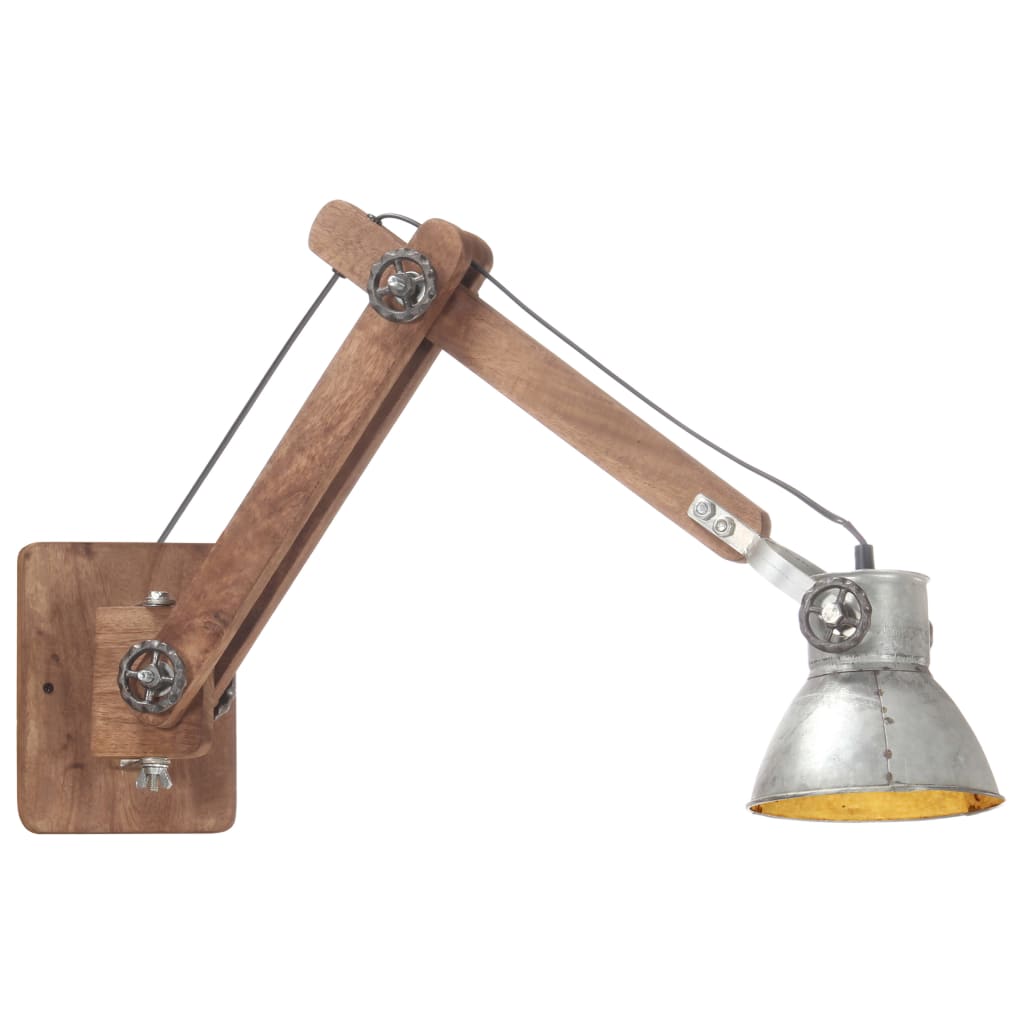 Wandleuchte Industrie-stil Silbern Rund E27