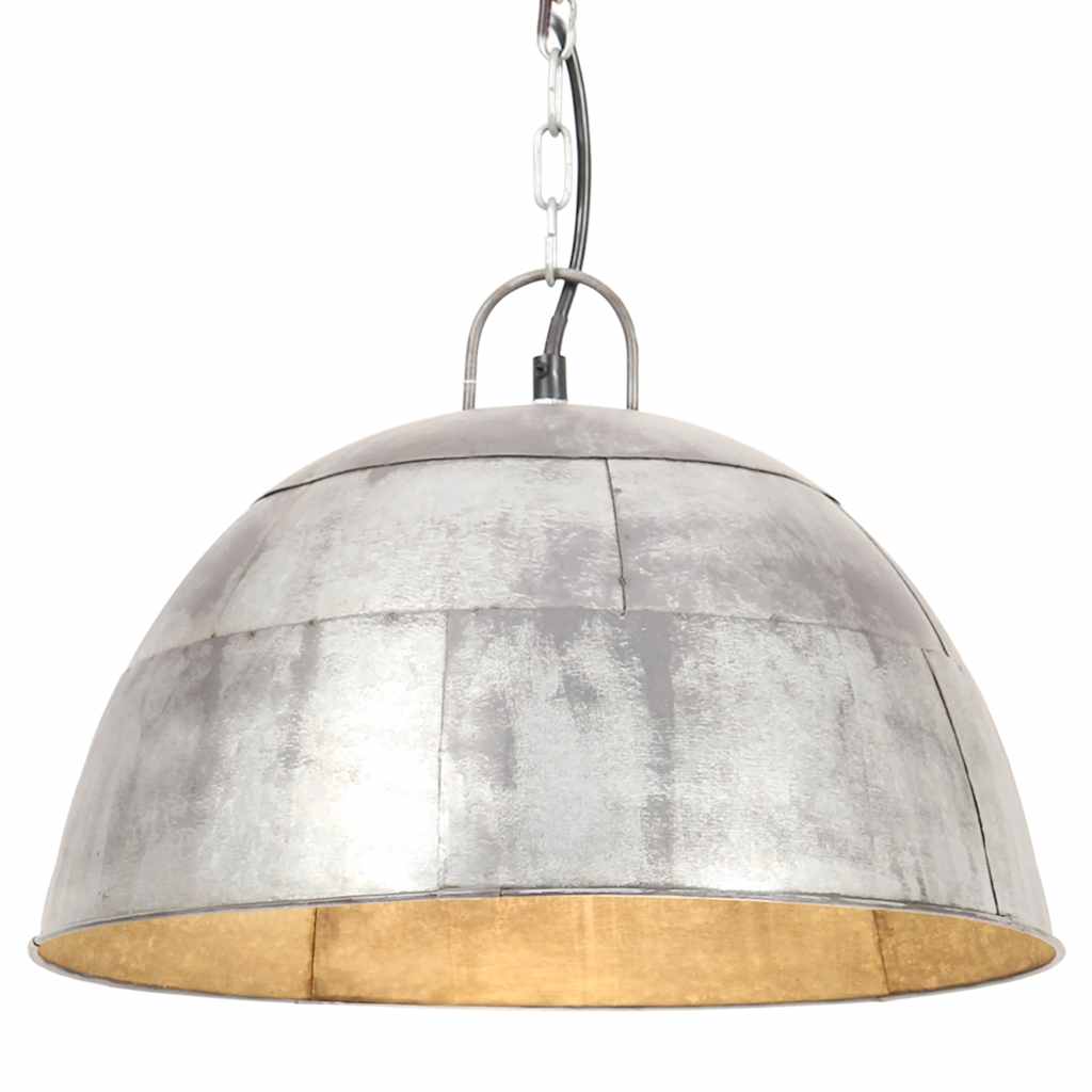 Hängelampe Vintage Industriestil 25 W Silbern Rund 41 Cm E27