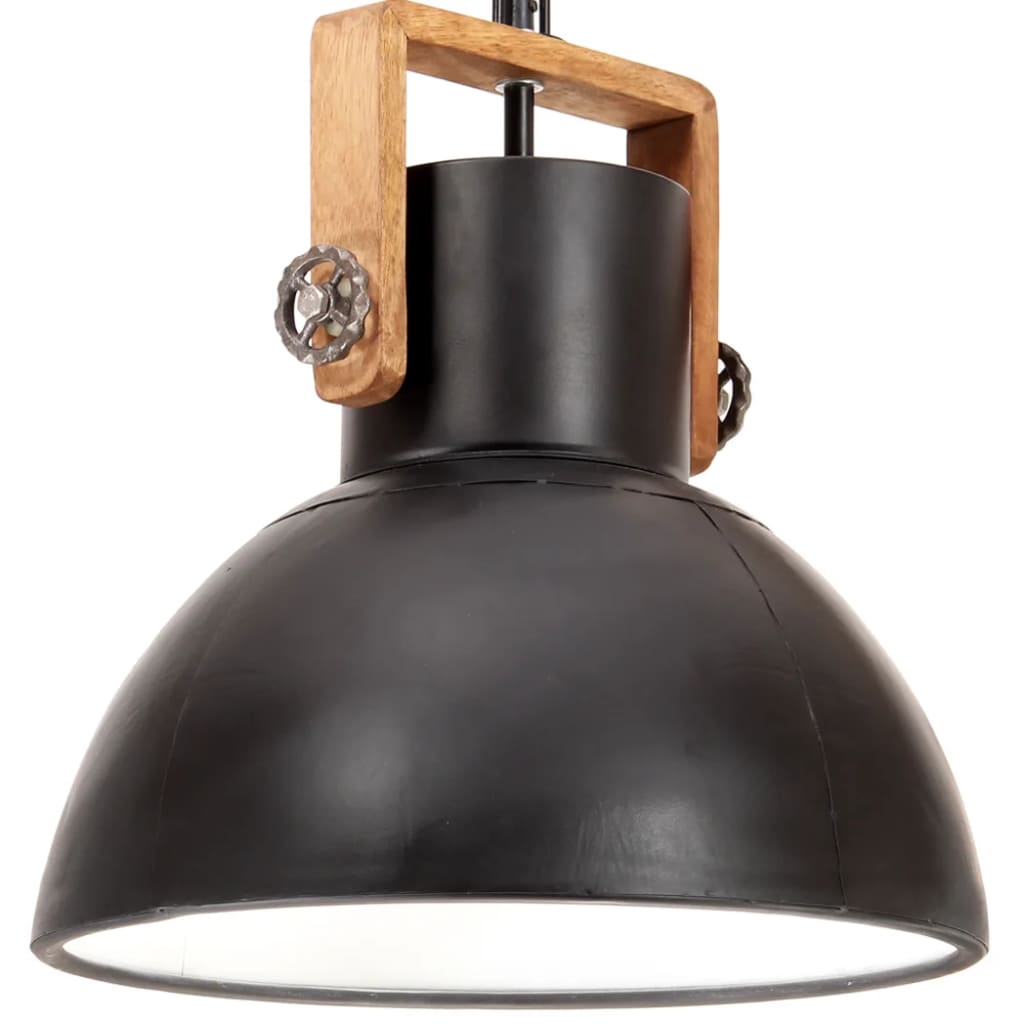 Hängelampe Industriestil 25 W Schwarz Rund 40 Cm E27